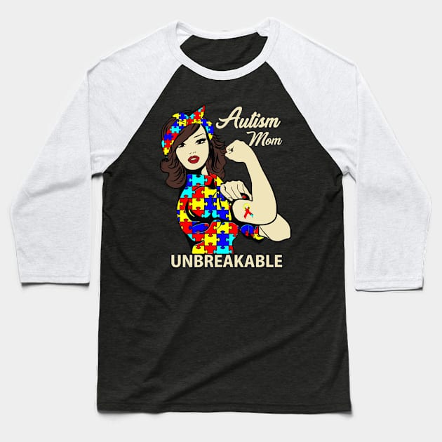 Autism Mom Unbreakable T-Shirt Autism Awareness Gift Baseball T-Shirt by igybcrew